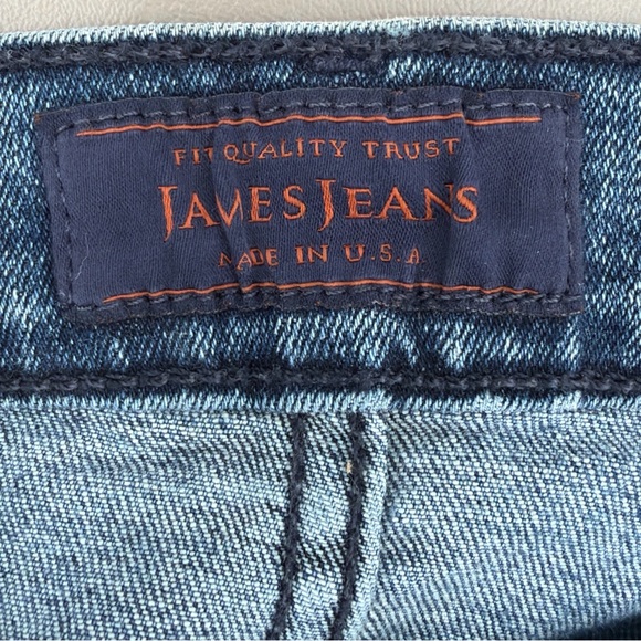 James Jeans Buddy Vintage Love Heart Denim Distressed Straight Jeans Size 26 NWT - Picture 12 of 15